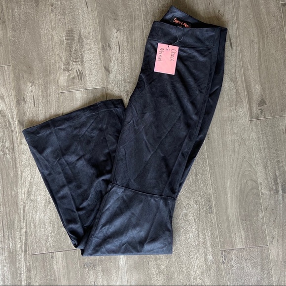 Dance & Marvel | Black Faux Suede Flare Pants - Picture 4 of 4